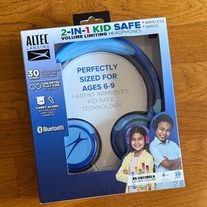 Altec Lansing Blue 2-in-1 Kid Safe volume Headphones - wired / wireless - 6-9 yr